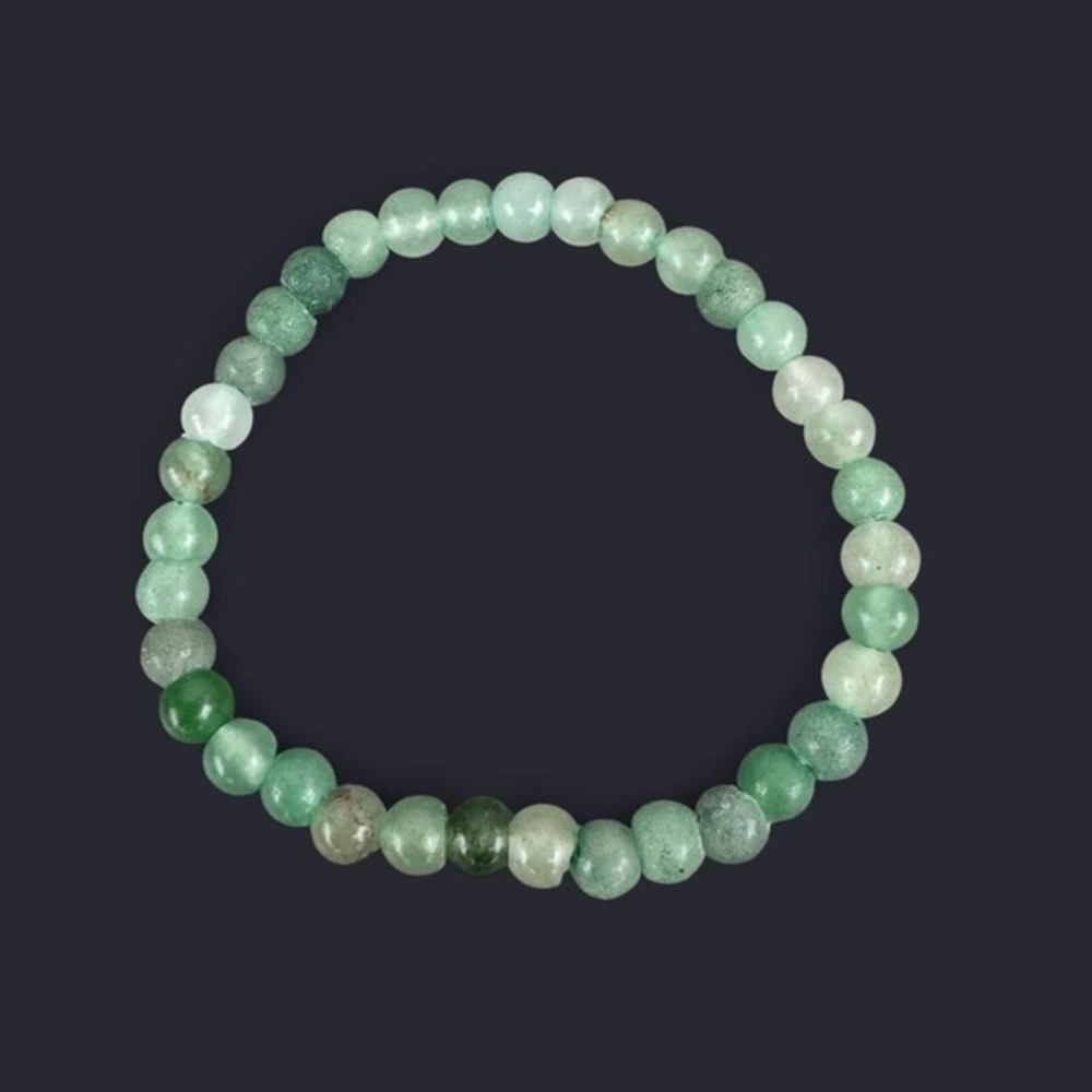 Green Aventurine Gemstone Bead Bracelet 6mm